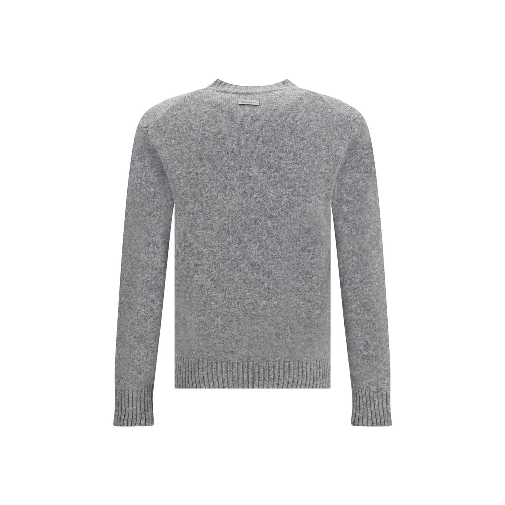 Dolce & Gabbana Gray Fleece Wool Sweatshirt