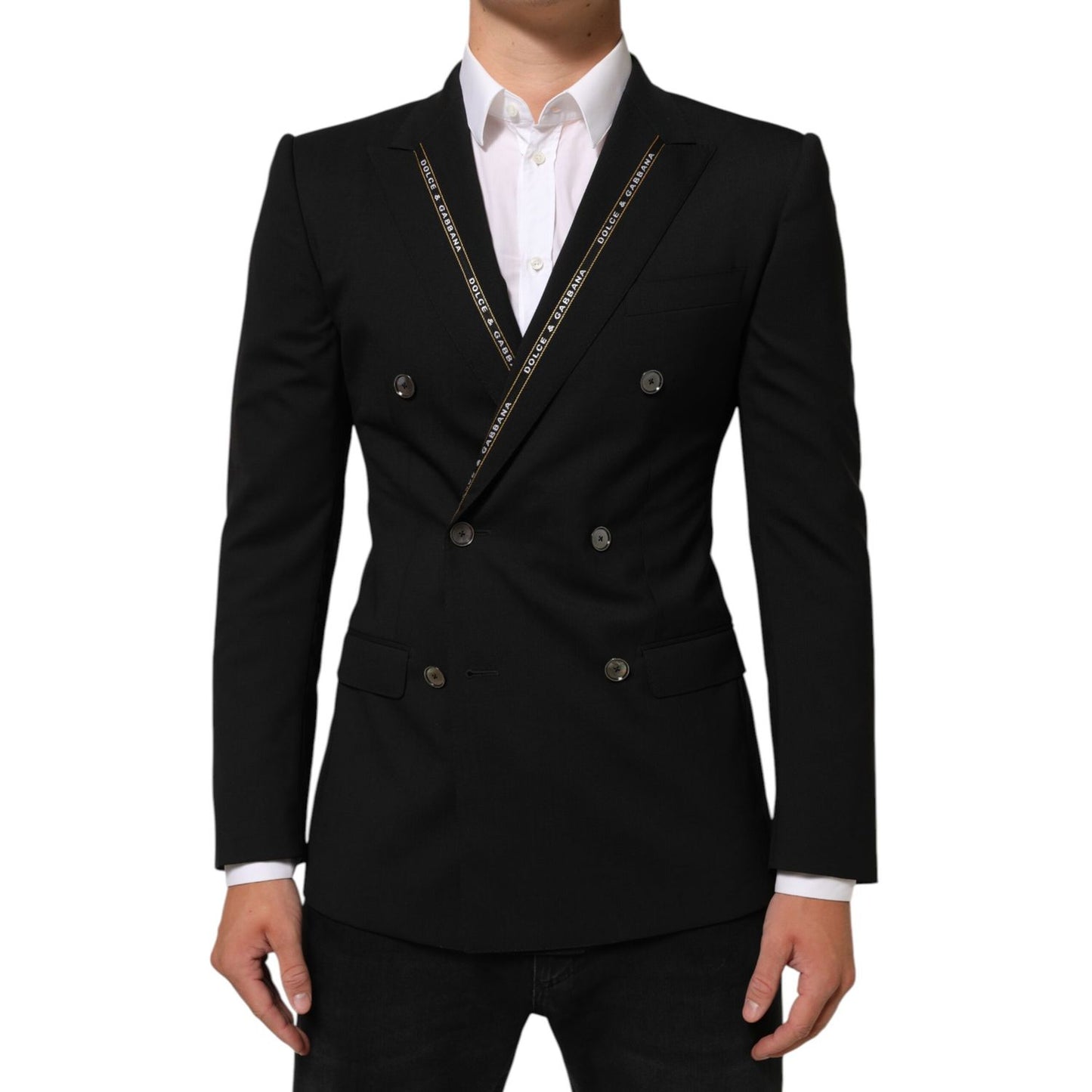Dolce & Gabbana Black SICILIA Double Breasted Jacket Blazer