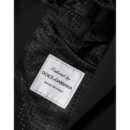 Dolce & Gabbana Black Wool 2 Buttons Suit Men Jacket Blazer