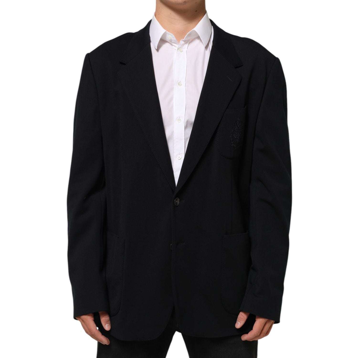 Dolce & Gabbana Black Viscose 2 Buttons Suit Jacket Blazer