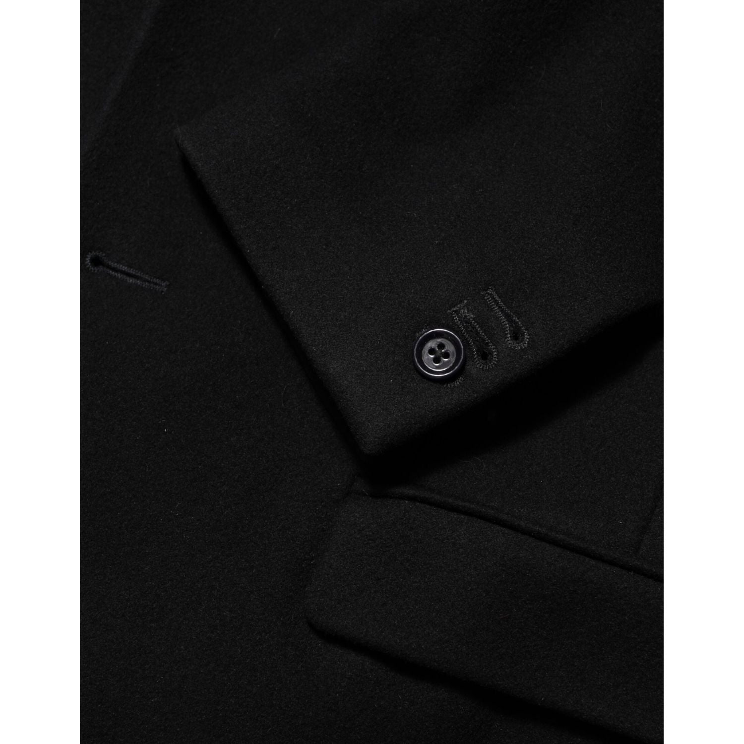 Dolce & Gabbana Black Wool Buttoned Men Trench Coat Jacket