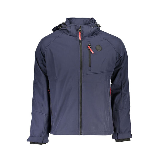 Gianmarco Venturi Blue Polyester Men's Jacket