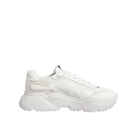 Dolce & Gabbana White Leather Daymaster Low Top Sneakers Shoes 1728,67345645728,Chunky - Sneakers - Shoes,Dolce & Gabbana,EU41/US10.5,Low Tops - Sneakers - Shoes,Material: 11%PA+89lf,Preowned / Defect,Shoes,Sneakers - Shoes,White,Women