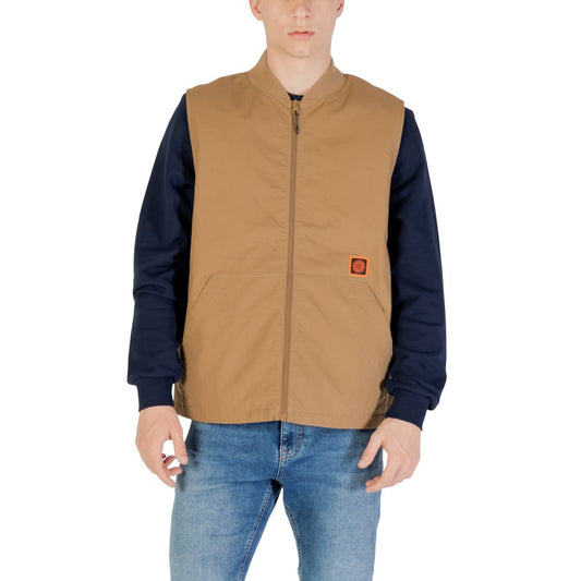 Vans Beige Cotton Sleveless Jacket 1728,71956299936,Beige,Clothing,IT44 | S,IT46 | M,IT48 | L,IT52 | XL,Jackets & Coats - Clothing,Men,New with tags,Sleveless Jacket - Jackets & Coats - Clothing,Vans