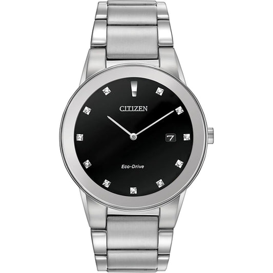 Citizen Gray Stainless Steel Dress Watch 1728,67434610848,Accessories,Citizen,Dress Watches - Watches - Accessories,Gray,Men,New with tags,Watches - Accessories