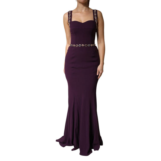 Dolce & Gabbana Violet Embellished Sheath Mermaid Gown Dress 1728,67345645728,Casual - Dresses - Clothing,Clothing,Cocktail - Dresses - Clothing,Dolce & Gabbana,Dresses - Clothing,IT42|M,Long - Dresses - Clothing,Material: 46+03+51%VI,Preowned / Defect,Sl