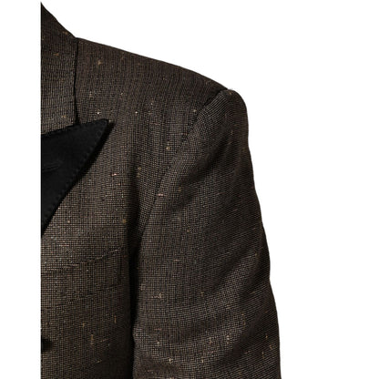 Dolce & Gabbana Gray Double Breasted 2 Button Jacket Blazer