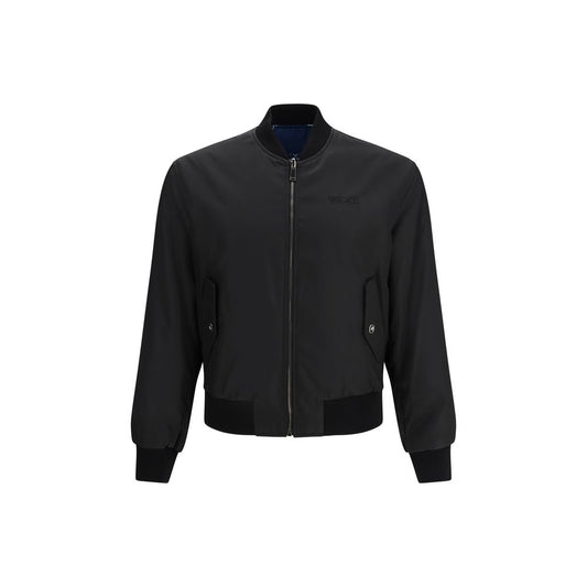 Versace Black Polyamide Bomber Versace