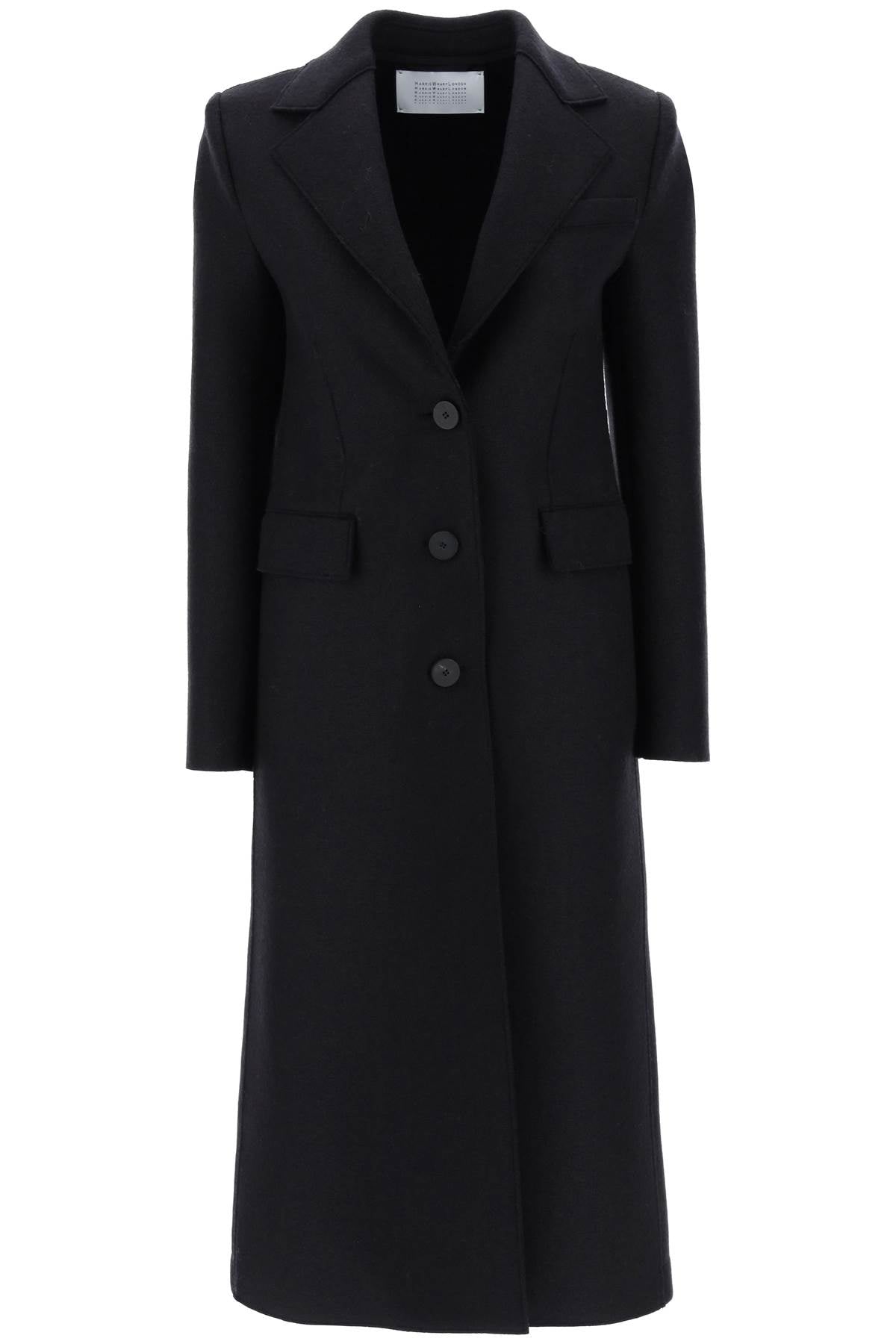 Harris Wharf London single-breasted coat in pressed wool Jackets Harris Wharf London