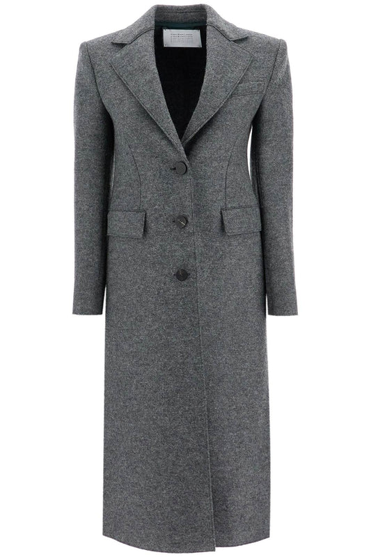 Harris Wharf London single-breasted coat in pressed wool Jackets Harris Wharf London