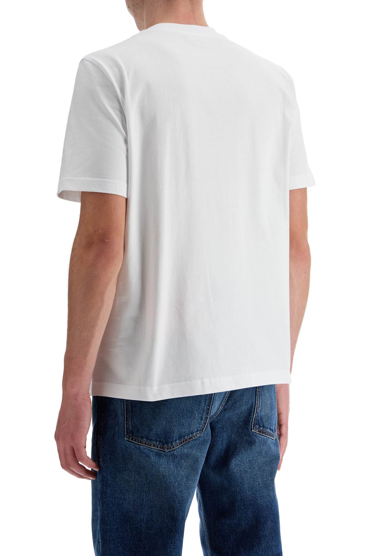 Diesel white cotton t-shirt with embossed logo t-adjust-bigoval Topwear Diesel