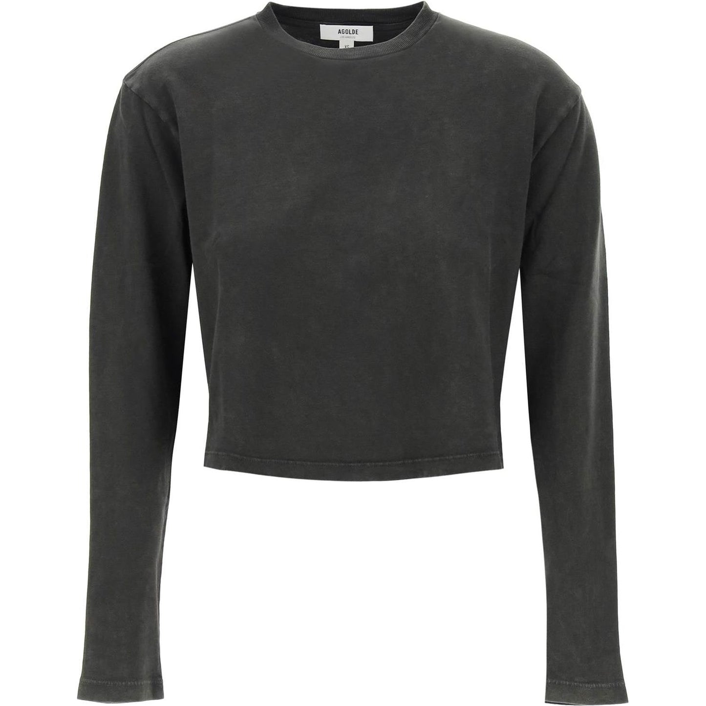 Agolde "cropped long-sleeved mason t