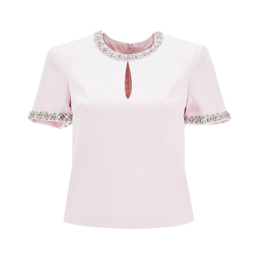 Self-Portrait Self Portrait 'satin top with crystals embellishments Topwear Self-Portrait