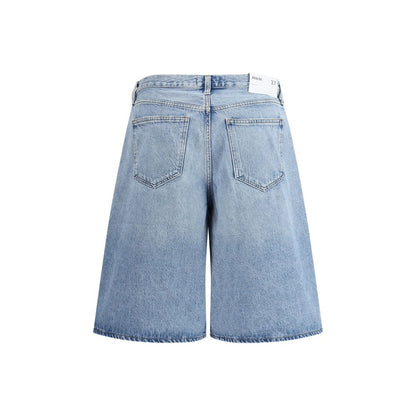 Agolde Light Blue Cotton Bermuda Shorts Agolde