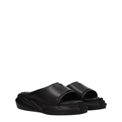 Alyx Black Leather Slippers Alyx