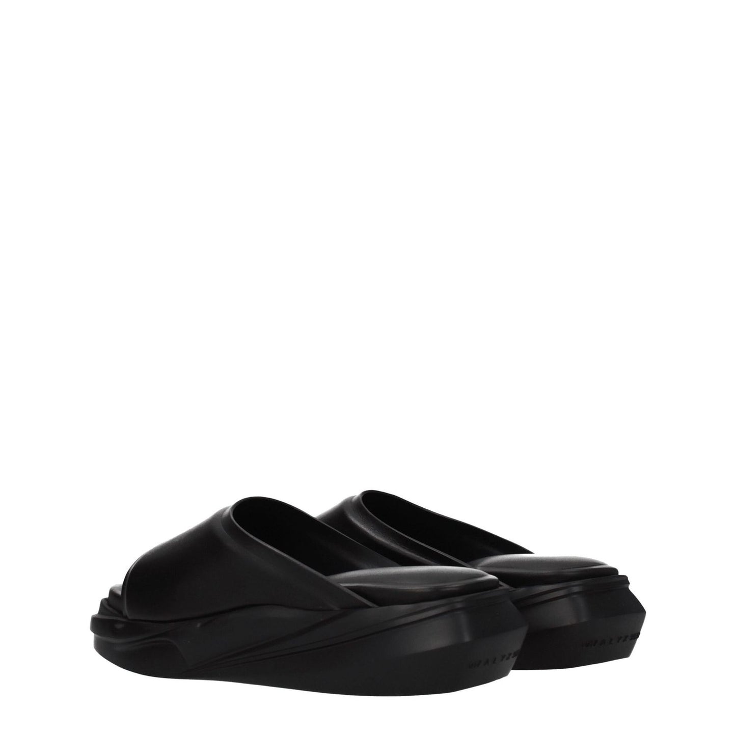 Alyx Black Leather Slippers Alyx