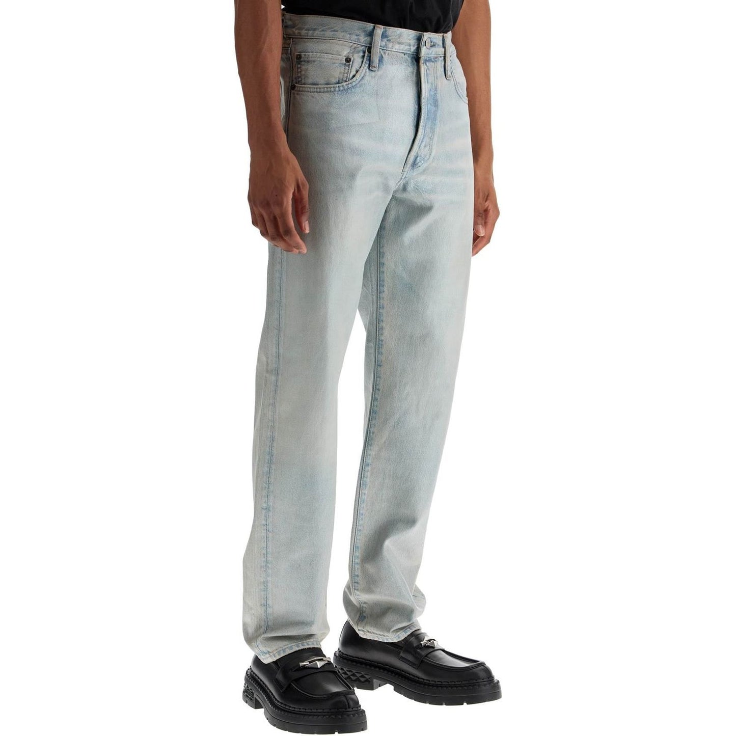 Acne Studios light blue straight cotton jeans model 1996