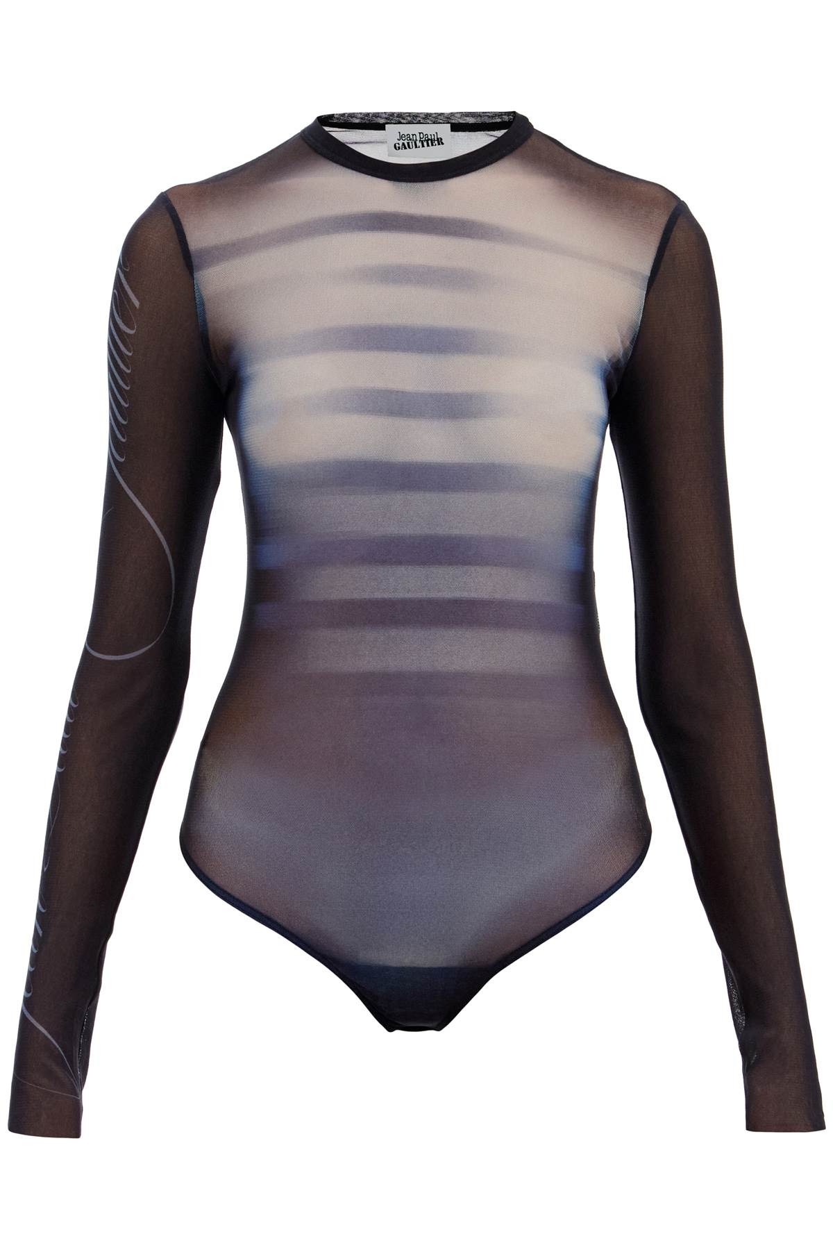 JEAN PAUL GAULTIER printed mesh body suit for Topwear JEAN PAUL GAULTIER