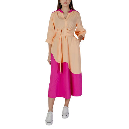 B.Young Orange Cotton Long Dress B.Young