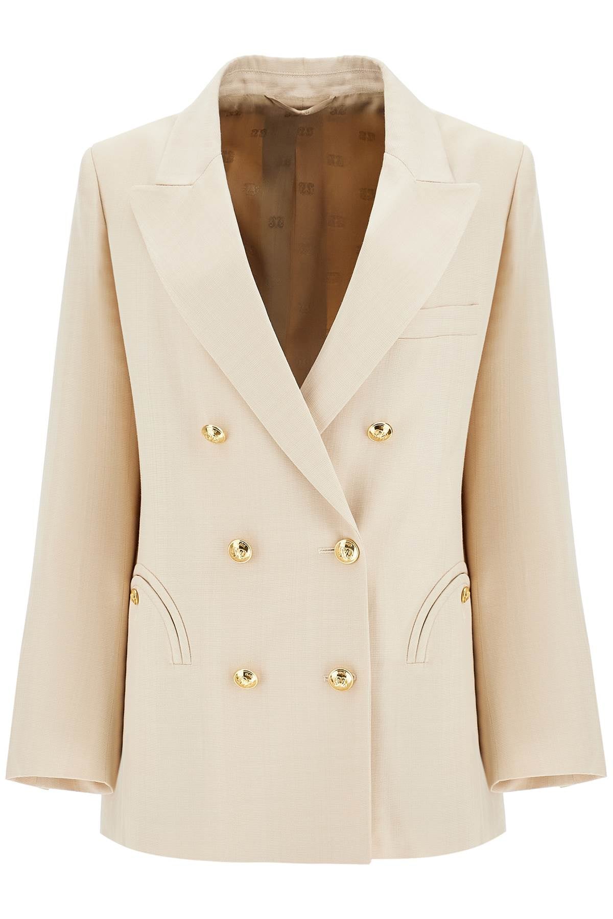 Blaze Milano ivory double-breasted viscose blazer Jackets Blaze Milano