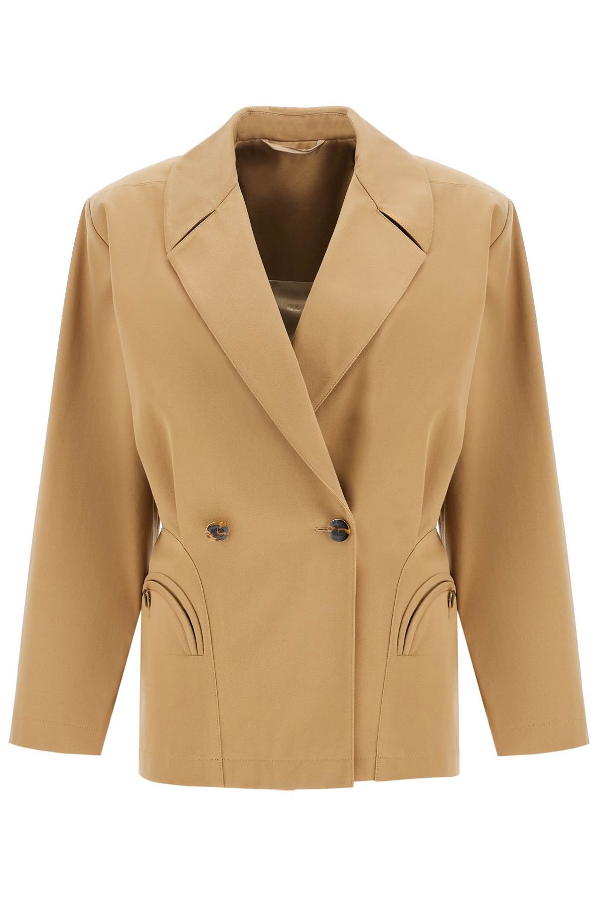 Blaze Milano beige double-breasted cotton blazer Jackets Blaze Milano