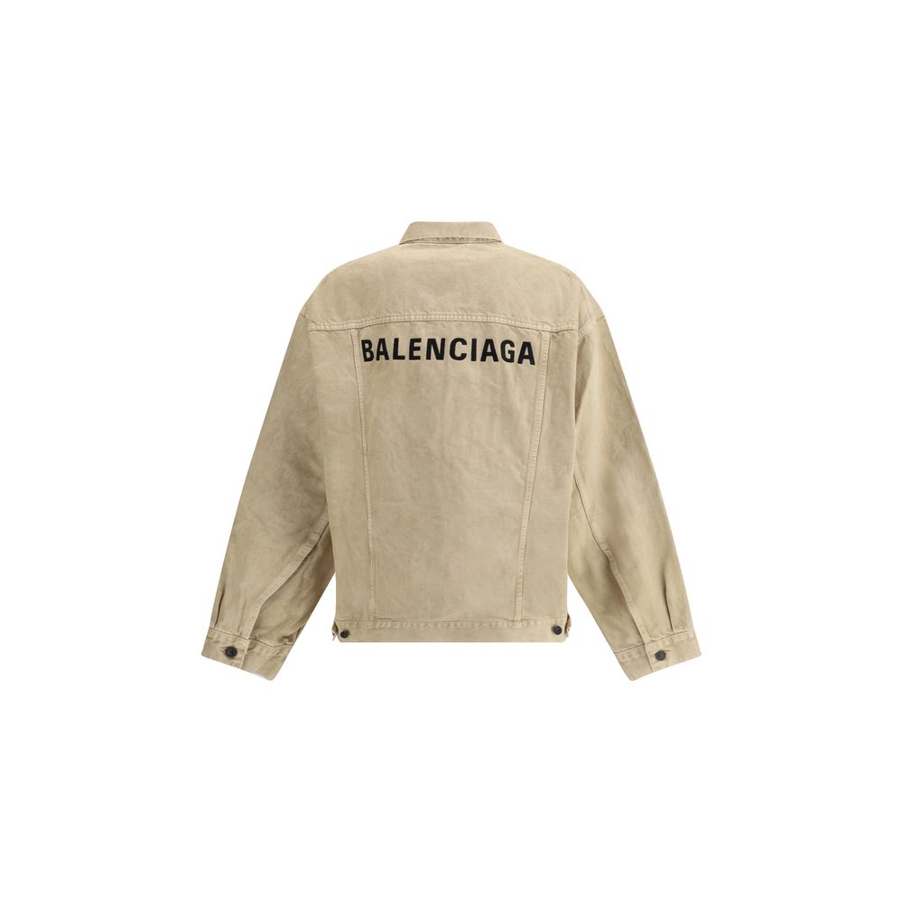 Balenciaga Beige Cotton Denim Jacket Balenciaga