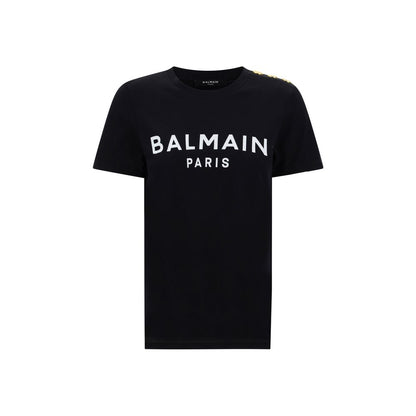 Balmain Black Cotton T-Shirt Balmain