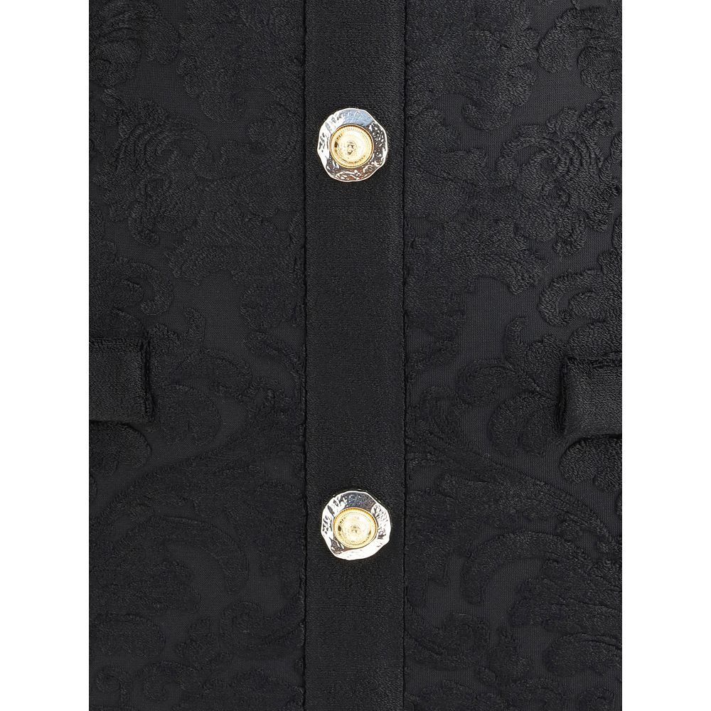 Balmain Black Viscose Cocktail Dress Balmain