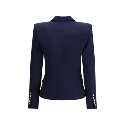 Balmain Blue Fleece Wool Blazer Balmain