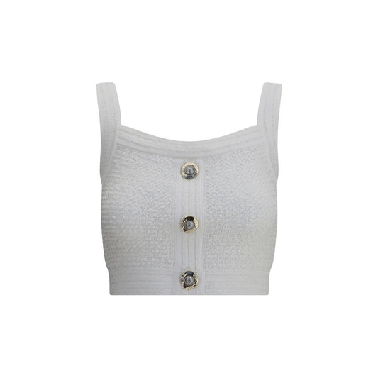 Balmain White Polyamide Top Balmain
