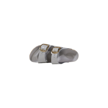 Birkenstock Gray Leather Slippers Birkenstock