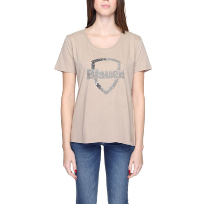 Blauer Beige Cotton T-Shirt Blauer
