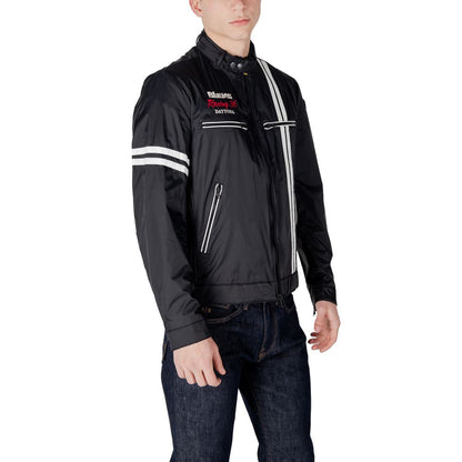 Blauer Black Polyamide Biker Jacket Blauer
