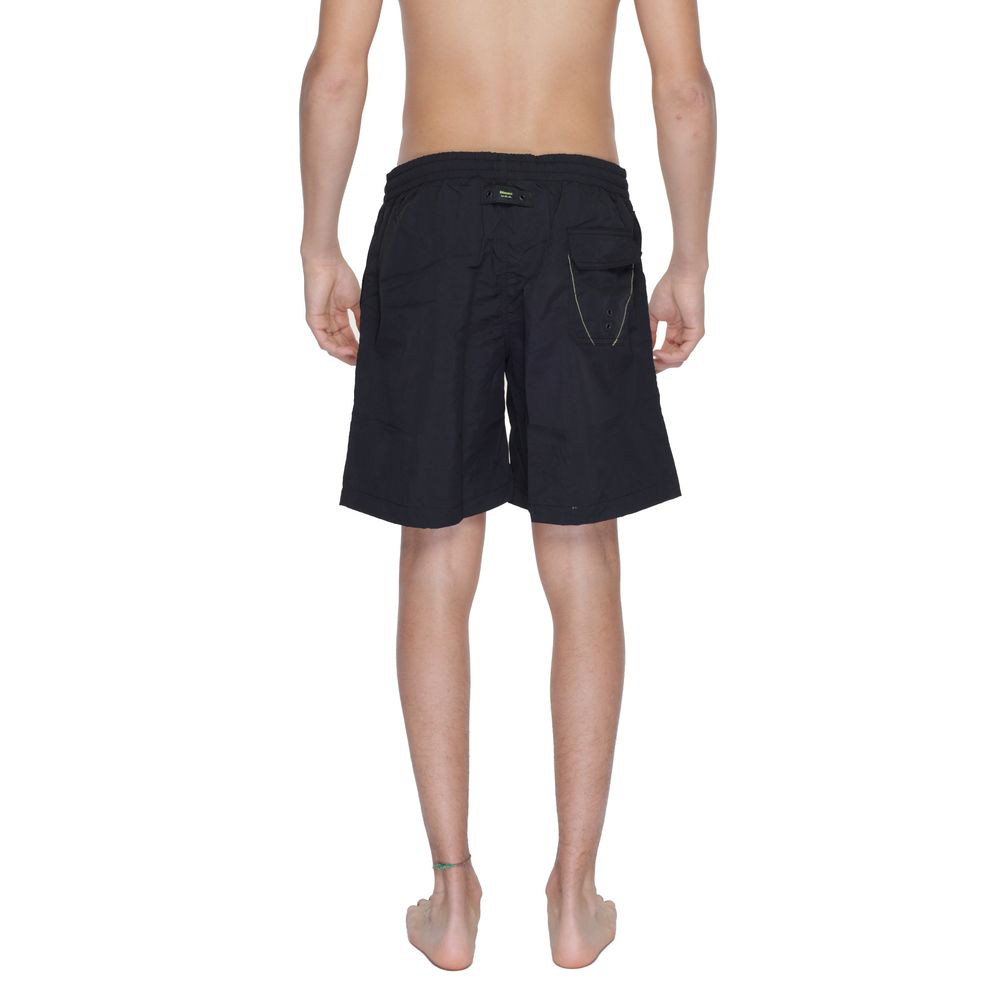 Blauer Black Polyamide Swim Shorts Blauer