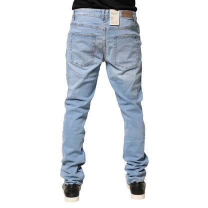 Blend Light Blue Twister Mid Waist Skinny Fit Men Denim Jeans Blend