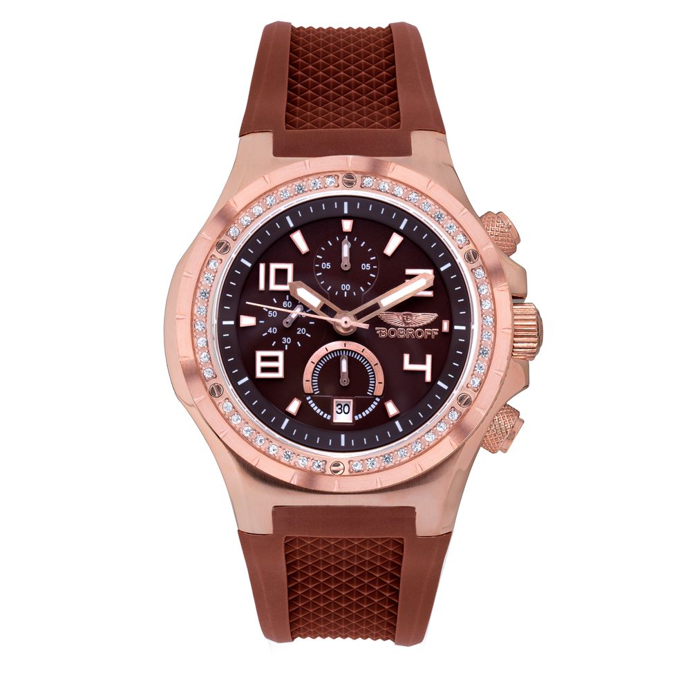 Bobroff Brown Rubber Dress Watch Bobroff