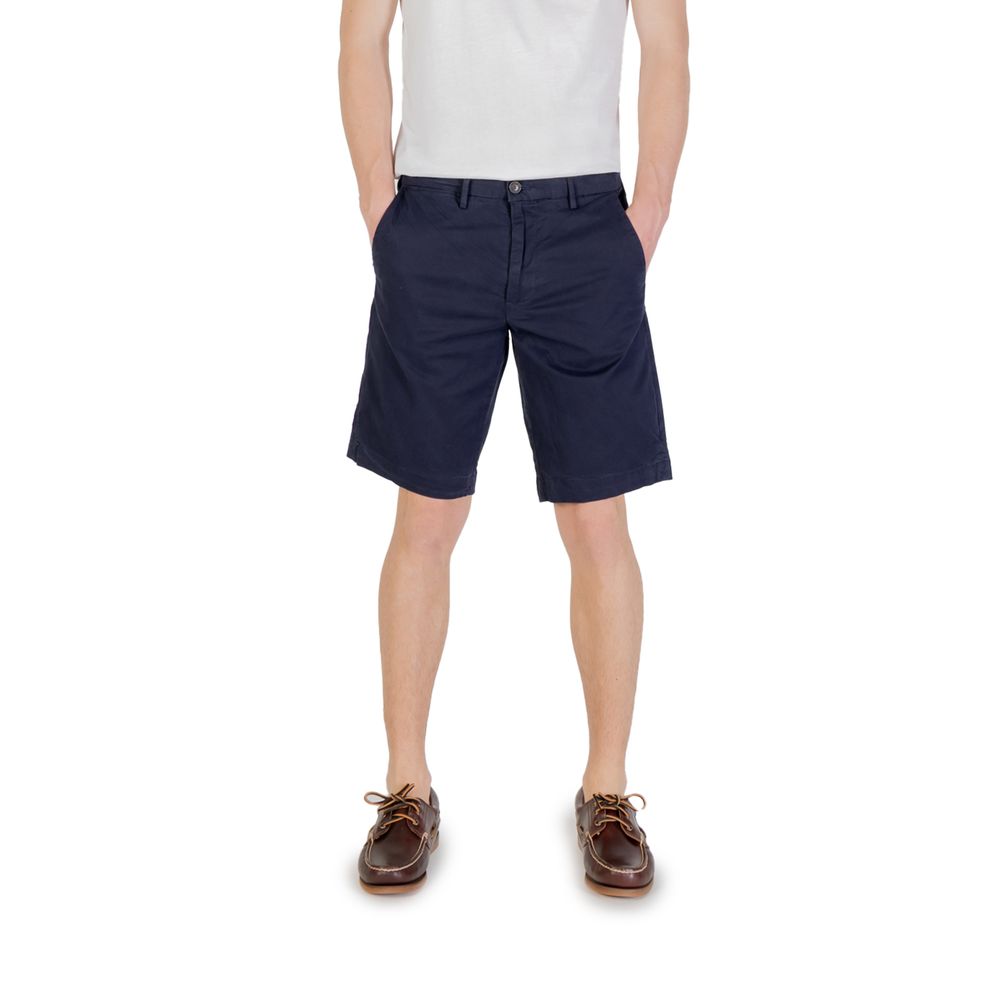 Borghese Blue Cotton Bermuda Shorts Borghese