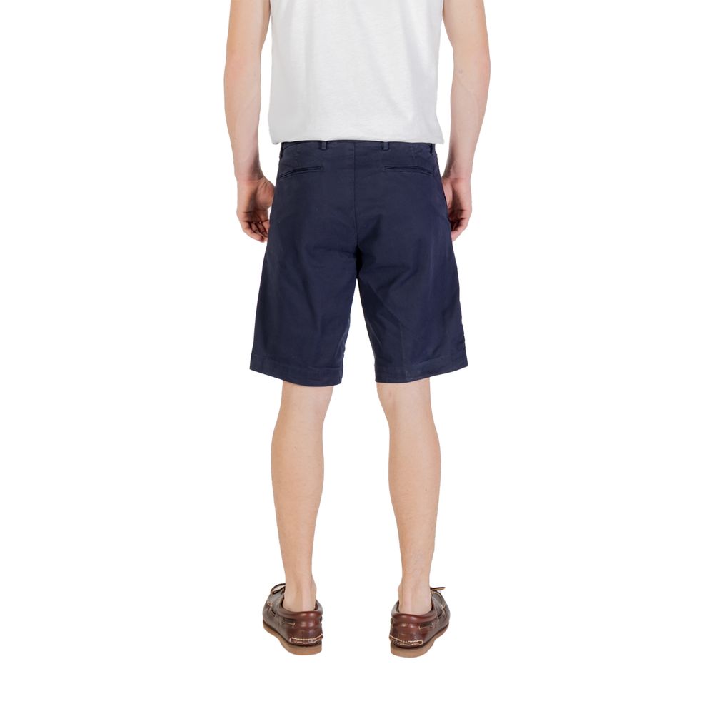 Borghese Blue Cotton Bermuda Shorts Borghese