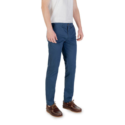 Borghese Blue Cotton Skinny Pants Borghese