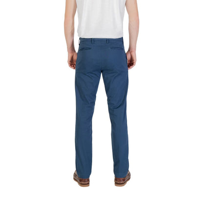 Borghese Blue Cotton Skinny Pants Borghese