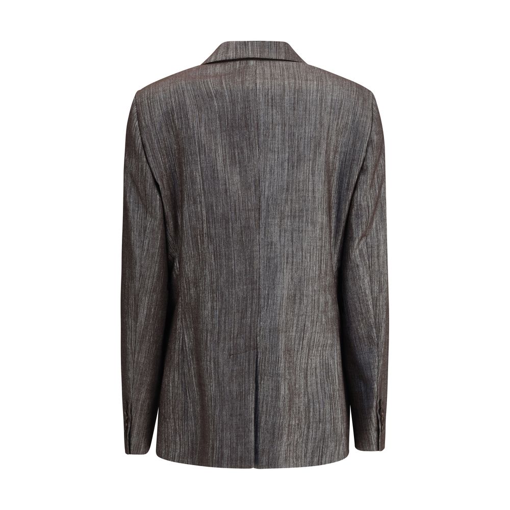 Brunello Cucinelli Bicolor Polyester Blazer Brunello Cucinelli