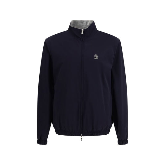 Brunello Cucinelli Blue Polyamide Shell Jacket 1728,72470364320,Blue,Brunello Cucinelli,Clothing,Jackets & Coats - Clothing,Men,New with tags,Shell Jackets - Jackets & Coats - Clothing,XL,XXL