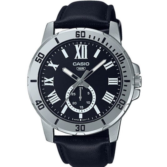 CASIO COLLECTION Mod. DIVER DATE LEATHER - BLACK CASIO COLLECTION & VINTAGE