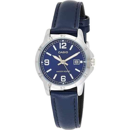 CASIO COLLECTION Mod. LADY DATE. LEATHER - BLUE