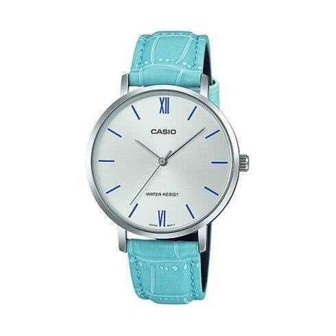 CASIO COLLECTION Mod. MINIMAL. LEATHER - ARGENTEE