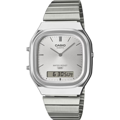 CASIO VINTAGE Mod. EDGY ROUNDED SQUARE - SILVER