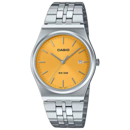 CASIO COLLECTION Mod. DATE YELLOW MUSTARD WATCHES CASIO