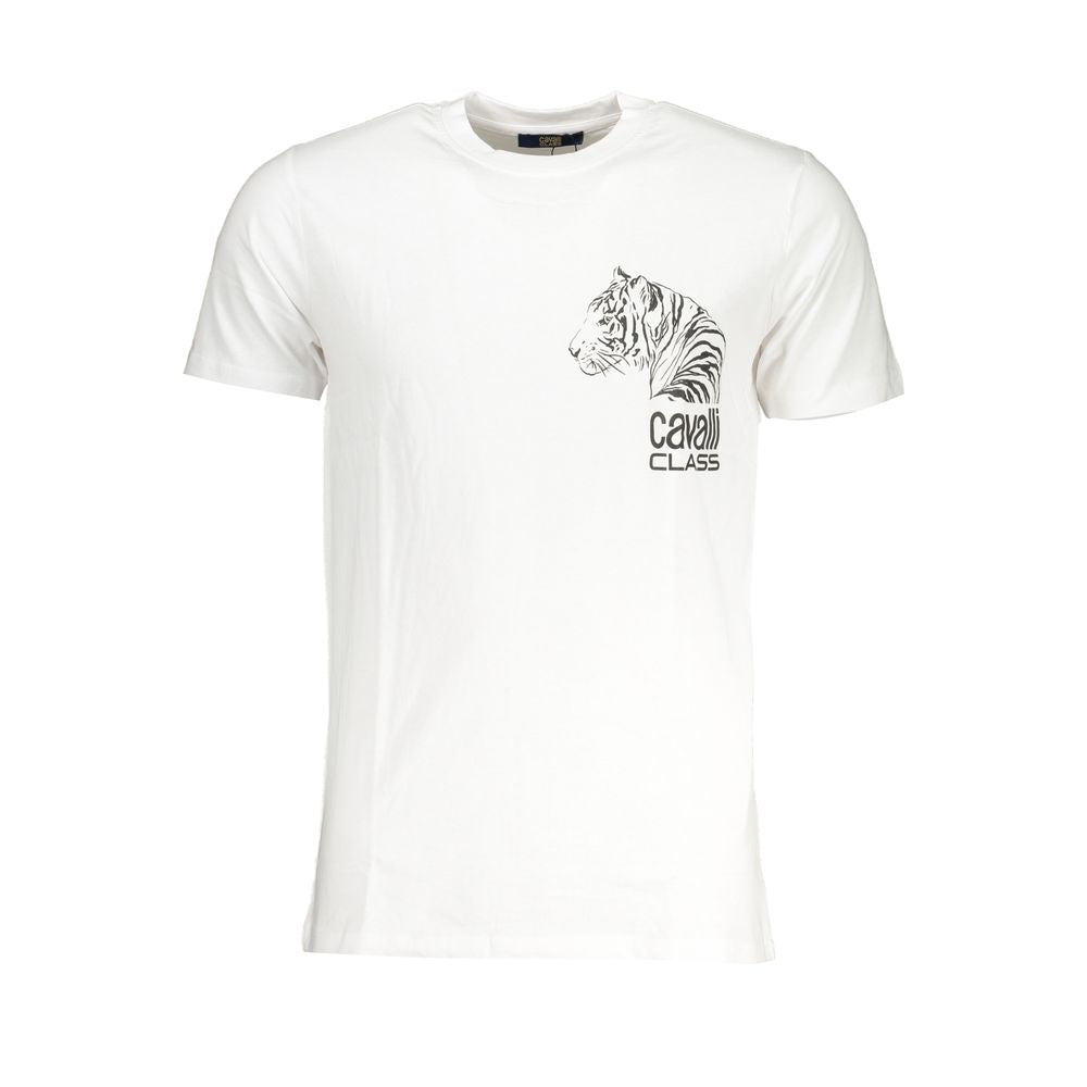 Cavalli Class Bianco Cotton Men's T-Shirt