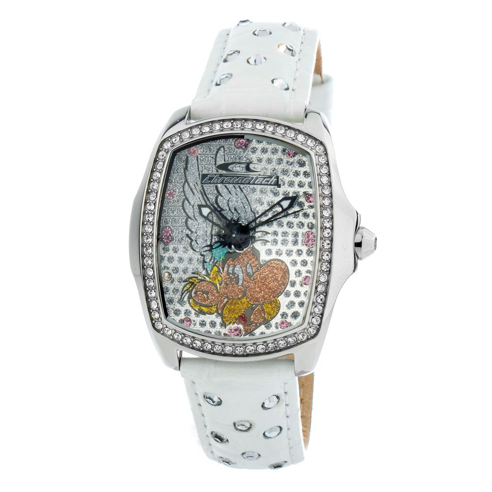 Chronotech White Leather Dress Watch Chronotech