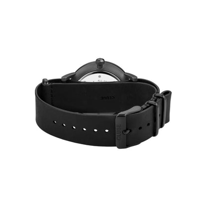 Cluse Black Leather Dress Watch Cluse